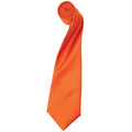 Terracotta - Front - Premier Herren Satin-Krawatte, unifarben
