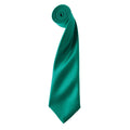 Smaragdgrün - Front - Premier Herren Satin-Krawatte, unifarben