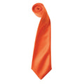 Orange - Front - Premier Herren Satin-Krawatte, unifarben