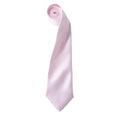 Pink - Front - Premier Herren Satin-Krawatte, unifarben