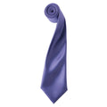 Violett - Front - Premier Herren Satin-Krawatte, unifarben