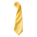 Sonnenblumengelb - Front - Premier Herren Satin-Krawatte, unifarben