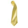 Zitrone - Front - Premier Herren Satin-Krawatte, unifarben