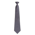 Grau - Front - Premier Herren Clip-On-Krawatte, verschiedene Farben