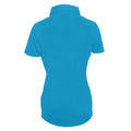 Surfblau - Back - Skinni Fit Damen Polo Shirt Stretch