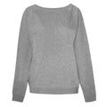 Hellgrau - Front - Skinni Fit Damen Sweatshirt