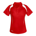 Rot-Weiß - Front - Spiro Damen Sport Polo Shirt Team Spirit Performance