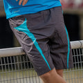 Grau-Wasserblau - Side - Spiro Herren Micro-Team Sport-Shorts - Sporthose