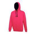 Hot Pink-Marineblau - Front - Awdis Kapuzenpullover - Kapuzen-Sweatshirt
