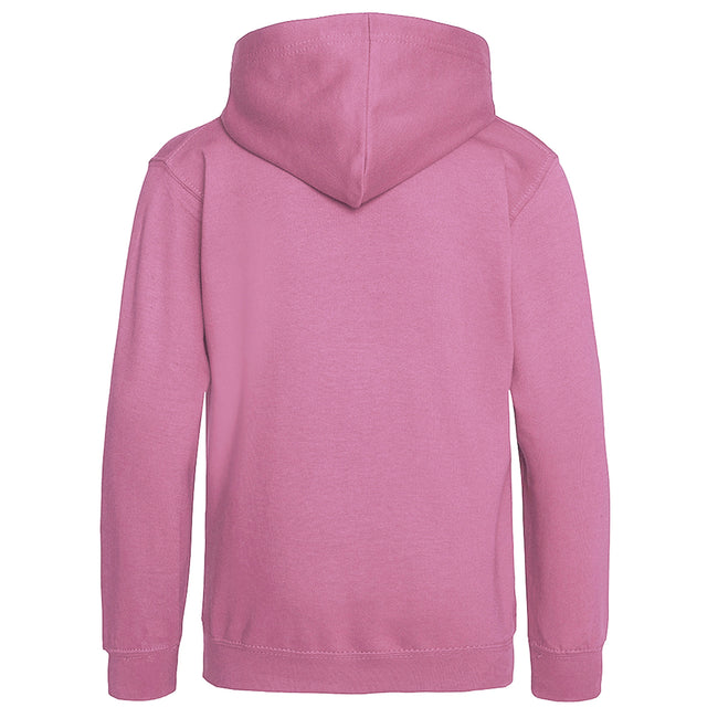 Pink - Back - Awdis Kinder Kapuzen Pullover
