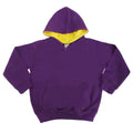 Purple - Sun Yellow - Front - Awdis Kinder Kapuzen Pullover Varsity