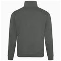 Anthrazit - Back - Awdis Herren Sweatshirt - Pullover mit Reißverschluss am Kragen