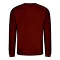 Burgunder - Front - AWDis Just Hoods Unisex Sweatshirt mit Rundhalsausschnitt