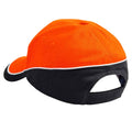 Orange-Schwarz-Weiß - Back - Beechfield Unisex Baseballkappe Teamwear Competition