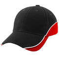 Schwarz-Rot-Weiß - Back - Beechfield Unisex Baseballkappe Teamwear Competition