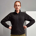 Schwarz - Back - 2786 Damen Fleece-Jacke mit Reißverschluss