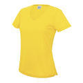 Sonnengelb - Front - AWDis Damen T-Shirt mit V-Ausschnitt