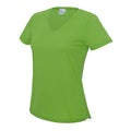 Limette - Front - AWDis Damen T-Shirt mit V-Ausschnitt