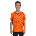 Spinne Orange - Back - Colortone Kinder Tonal Spider Batik-T-Shirt