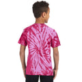 Spinne Pink - Side - Colortone Kinder Tonal Spider Batik-T-Shirt