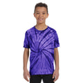 Spinne Violett - Back - Colortone Kinder Tonal Spider Batik-T-Shirt