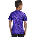 Spinne Violett - Side - Colortone Kinder Tonal Spider Batik-T-Shirt