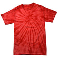 Spinne Rot - Front - Colortone Kinder Tonal Spider Batik-T-Shirt
