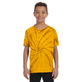 Spinne Goldfarben - Back - Colortone Kinder Tonal Spider Batik-T-Shirt