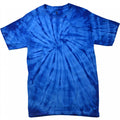 Spinne Königsblau - Front - Colortone Kinder Tonal Spider Batik-T-Shirt