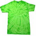 Spinne Limette - Front - Colortone Kinder Tonal Spider Batik-T-Shirt