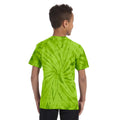 Spinne Limette - Side - Colortone Kinder Tonal Spider Batik-T-Shirt