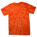 Spinne Orange - Front - Colortone Kinder Tonal Spider Batik-T-Shirt