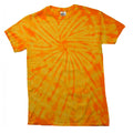 Spinne Goldfarben - Front - Colortone Kinder Tonal Spider Batik-T-Shirt