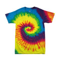 Regenbogen - Front - Colortone Kinder Batik-T-Shirt Regenbogen