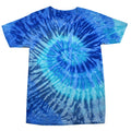 Blau Jerry - Front - Colortone Damen Batikdruck-T-Shirt Farben-Regenbogen