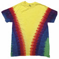 Rainbow Vee - Front - Colortone Kinder Batikdruck-T-Shirt, bunt