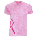 Pink Ribbon -Rosa Schleife - Front - Colortone Unisex Awareness Pink Ribbon Batik-T-Shirt