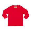 Rot - Front - Larkwood Baby Unisex Langarm-T-Shirt