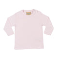 Blassrosa - Front - Larkwood Baby Unisex Langarm-T-Shirt