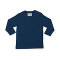 Marineblau - Front - Larkwood Baby Unisex Langarm-T-Shirt