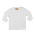 Weiß - Front - Larkwood Baby Unisex Langarm-T-Shirt