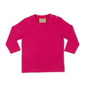 Fuchsia - Front - Larkwood Baby Unisex Langarm-T-Shirt