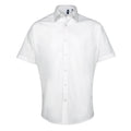 Weiß - Front - Premier Supreme Herren Hemd - Arbeitshemd, schwere Qualität, kurzärmlig