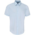 Hellblau - Front - Premier Supreme Herren Hemd - Arbeitshemd, schwere Qualität, kurzärmlig