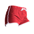 Rot-Weiß - Back - Skinni Fit Damen Sport-Shorts - Retro-Shorts