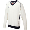 Weiß-Marineblaue Paspelierung - Back - Surridge Jungen Junior Sport-Sweatshirt, Innenmaterial Fleece