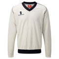 Weiß-Marineblaue Paspelierung - Front - Surridge Jungen Junior Sport-Sweatshirt, Innenmaterial Fleece