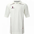 Weiß-Kastanienbrauner Streifen - Front - Surridge Century Sports Herren Polo-Shirt - T-Shirt mit Kragen