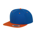 Königsblau-Orange - Front - Yupoong Herren The Classic Baseballkappe, zweifarbig
