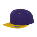 Violett-Gold - Front - Yupoong Herren The Classic Baseballkappe, zweifarbig